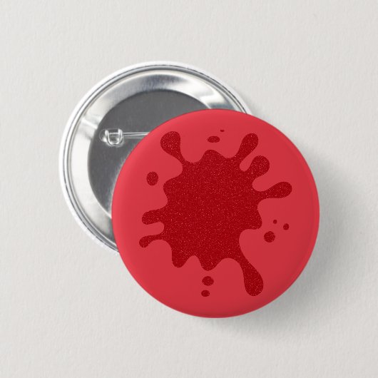 Tomato-Red Splatter Accent Custom Button (Voorkant /achterkant)