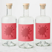 Tomato Red Splatter Custom Label Likeurfles Etiket (Flessen)