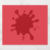 Tomato Red Splatter Custom Label Likeurfles Etiket (Enkel label)