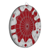 Tomato Red Splatter Dartboard – Customizable Dartbord (Voorkant Links)