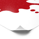 Tomato Red Splatter on White Poster – Customizable (Hoek)