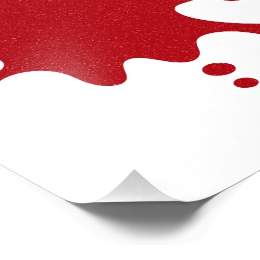 Tomato Red Splatter on White Poster – Customizable (Hoek)