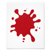Tomato Red Splatter on White Poster – Customizable (Voorkant)