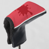Tomato-Red Splatter Putter Head Cover – Customize (3/4 voorkant)