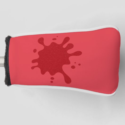 Tomato-Red Splatter Putter Head Cover – Customize (Voorkant)