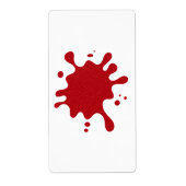 Tomato Red Splatter Verzendlabels Etiket (Voorkant)