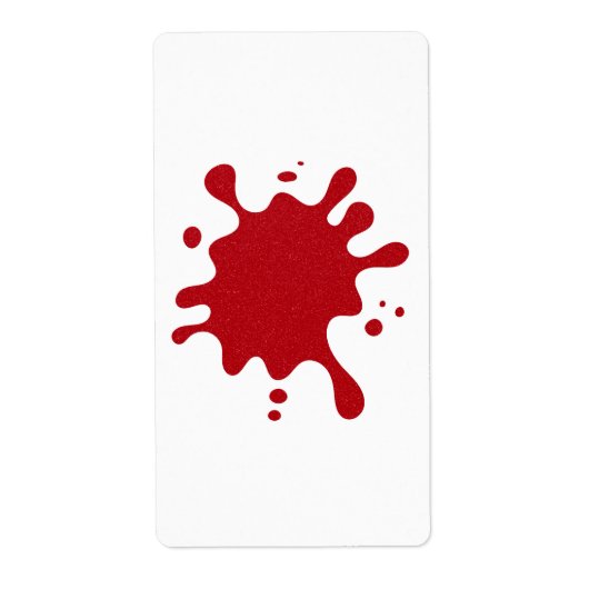  Tomato Red Splatter Verzendlabels Etiket (Voorkant)