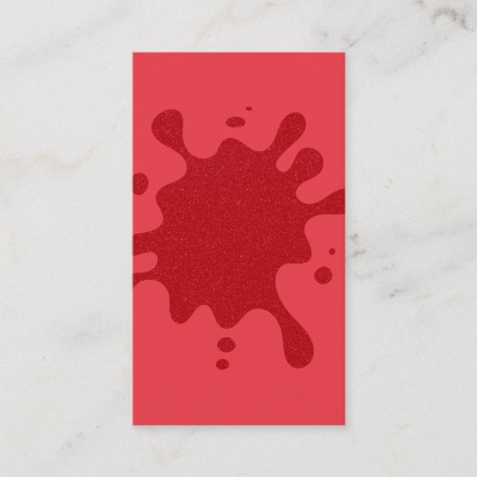 Tomato Red Splatter Visitekaartje – (Voorkant)