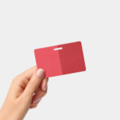 Tomato Red Split Aangepaste Naam Badge – (Handheld)