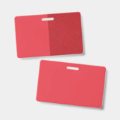 Tomato Red Split Aangepaste Naam Badge – (Voor- en achterkant)