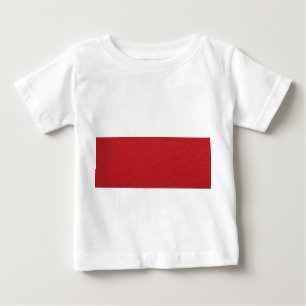 Tomato Red Split-Horizon Baby Jersey T-shirt (op m