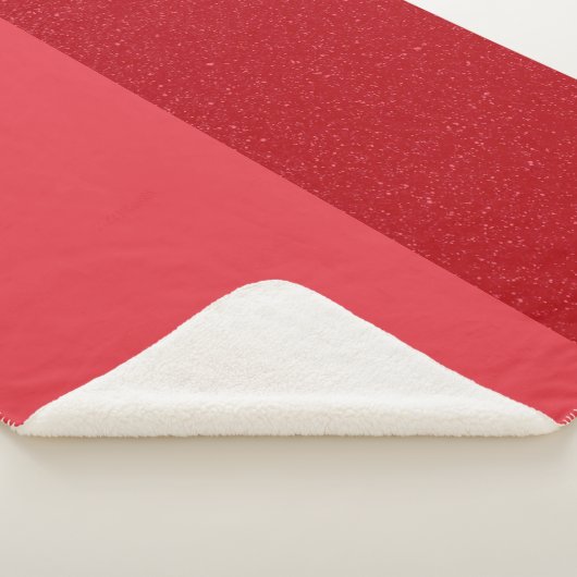 Tomato Red Split Sherpa Blanket – Customizable Deken (3/4)
