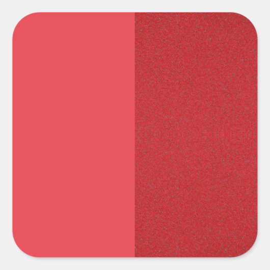 Tomato Red Split-Textured Square Sticker (Aangepas (Voorkant)