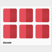 Tomato Red Split-Textured Square Sticker (Aangepas (Vel)