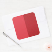 Tomato Red Split-Textured Square Sticker (Aangepas (Envelop)