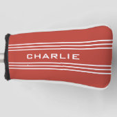 Tomato Red Stripes, aangepast monogram putter cove Golfheadcover (Voorkant)