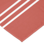 Tomato Red Stripes aangepast monogram tafelkleden (Gekanteld)