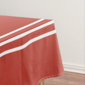 Tomato Red Stripes aangepast monogram tafelkleden (Voorbeeld)