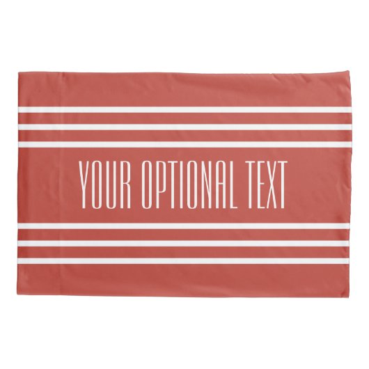 Tomato Red Stripes aangepaste tekstkussens hoesjes Kussensloop (Achterkant)