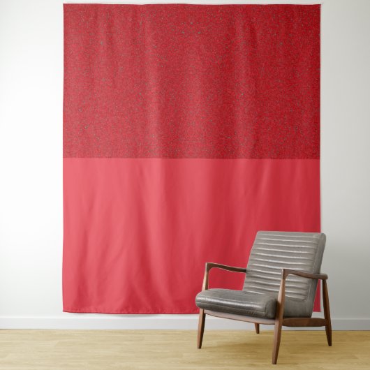 Tomato Red Tapestry Top Noise Split - Wandkleed (In situ)