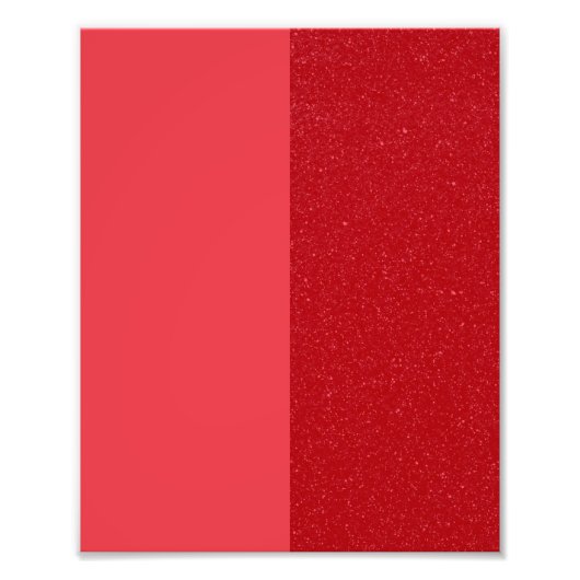 Tomato Red Textured Contrast Poster – Customizable (Voorkant)