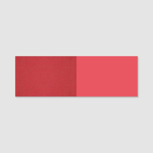 Tomato Red Textured Name Badge –  (Voorkant)