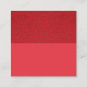 Tomato Red Textured Split Aangepaste vierkante Kaa Visitekaartje