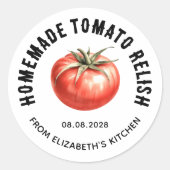 Tomato Relish inblikken label zelfgemaakte tomaat (Voorkant)