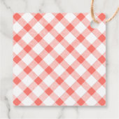 Tomato Relish label met geruit patroon in rood (Achterkant)