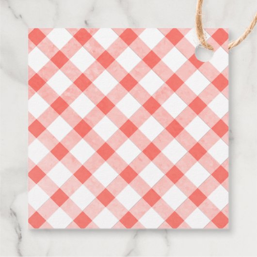 Tomato Relish label met geruit patroon in rood (Achterkant)