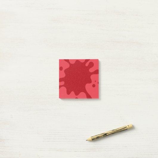 Tomato-Rode Splash Aangepaste Post-it® Notities Notes (Op bureau)