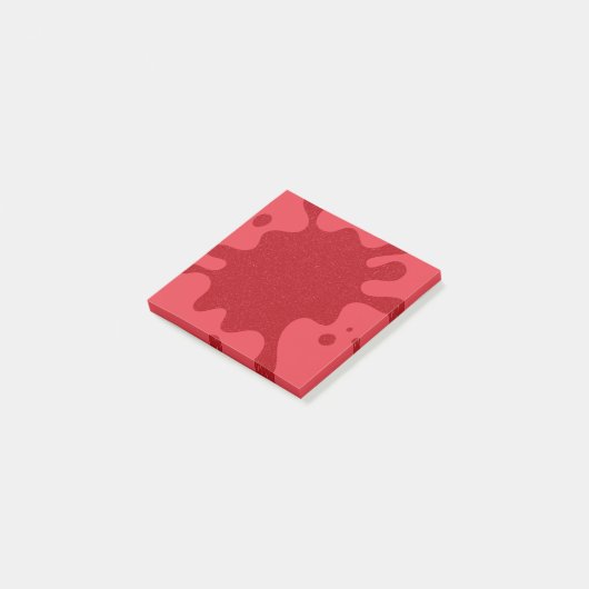 Tomato-Rode Splash Aangepaste Post-it® Notities Notes (Schuin)