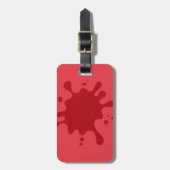 Tomato-Rode Splash Bagage Label – Aanpasbaar (Voorkant verticaal)