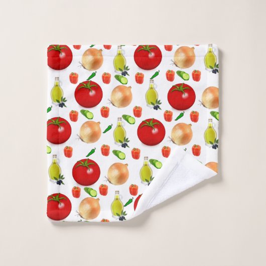 Tomato Salad Bathroom Towel sets Bad Handdoek (Wasdoekje)