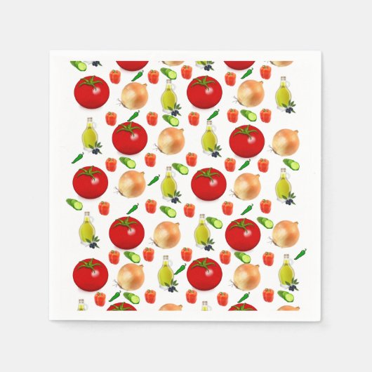 Tomato Salad Paper Napkins Servet (Voorkant)
