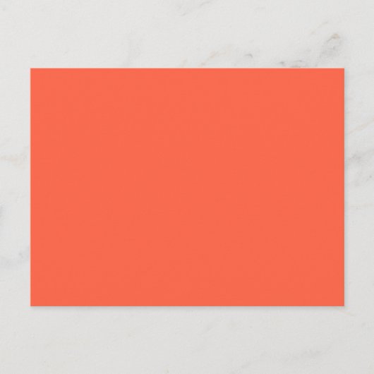 Tomato Salmon Oranje Solid Trend Color Achtergrond Briefkaart (Voorkant)