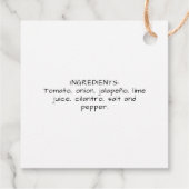 Tomato Salsa label (Achterkant)