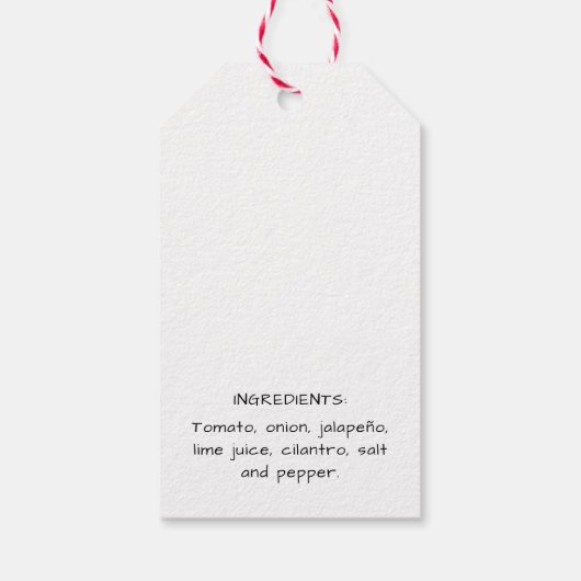 Tomato Salsa label Cadeaulabel (Achterkant)