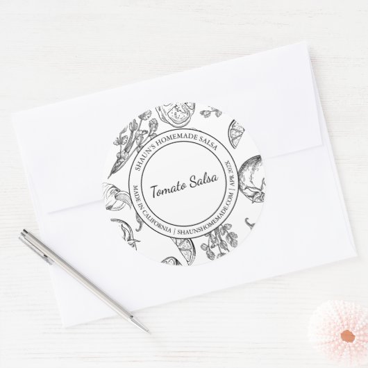 Tomato Salsa Schets Modern label (Envelop)