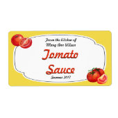 Tomato Sauce Canning Etiket (Voorkant)