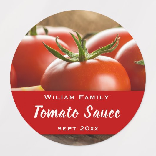 Tomato Sauce Canning Homemade PReserves Labels (Design 1)