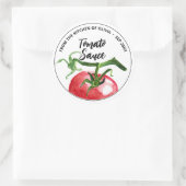 Tomato Sauce Canning Ronde Sticker (Tas)