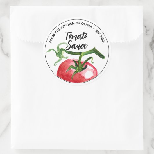 Tomato Sauce Canning Ronde Sticker (Tas)