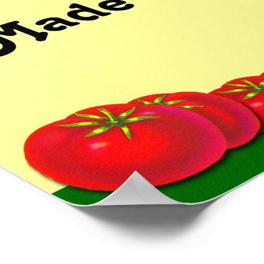 Tomato Sauce Custom Label Art afdrukken Poster (Hoek)