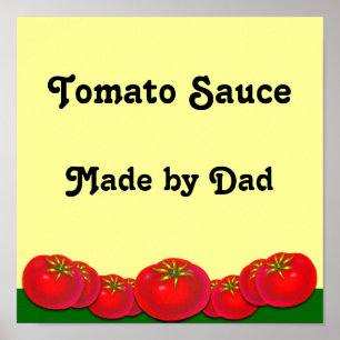 Tomato Sauce Custom Label Art afdrukken Poster