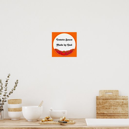 Tomato Sauce Custom Label Art afdrukken Poster (Keuken)
