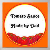 Tomato Sauce Custom Label Art afdrukken Poster (Voorkant)