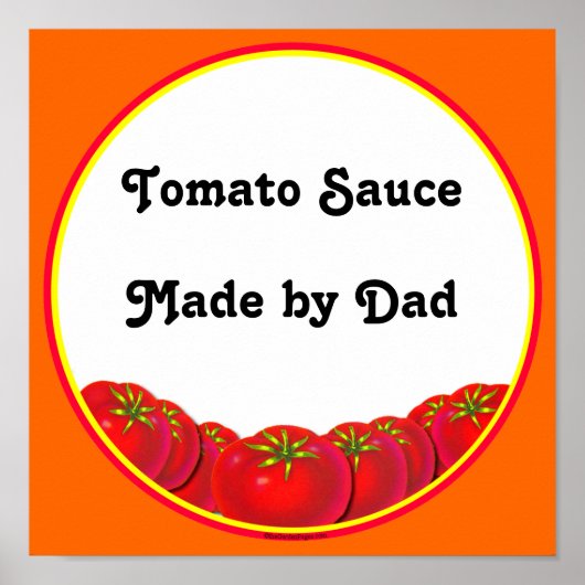 Tomato Sauce Custom Label Art afdrukken Poster (Voorkant)