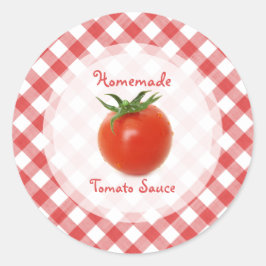 Tomato Sauce Preservstickers Ronde Sticker