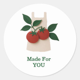 Tomato Schort Sticker — Custom Name Option | voeds